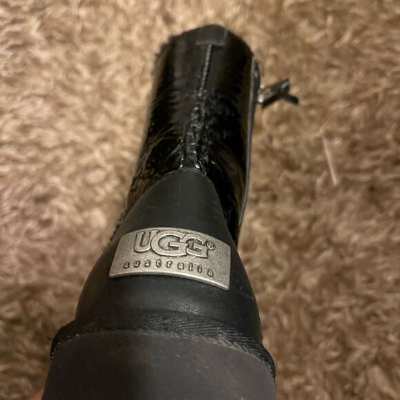 Ugg Australia Blaise short boot/slipper /shoe zip up sherpa sheepskin repaired - Picture 7 of 12